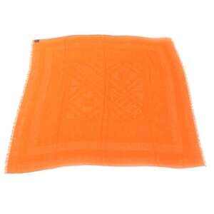 HERMES Authentic Orange Silk Scarf